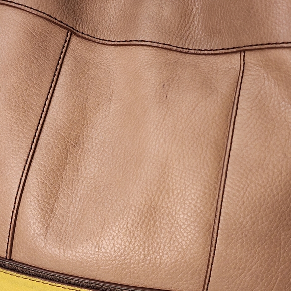 Fossil Tan and Yellow Leather Shoulder Bag - Picture 6 of 13